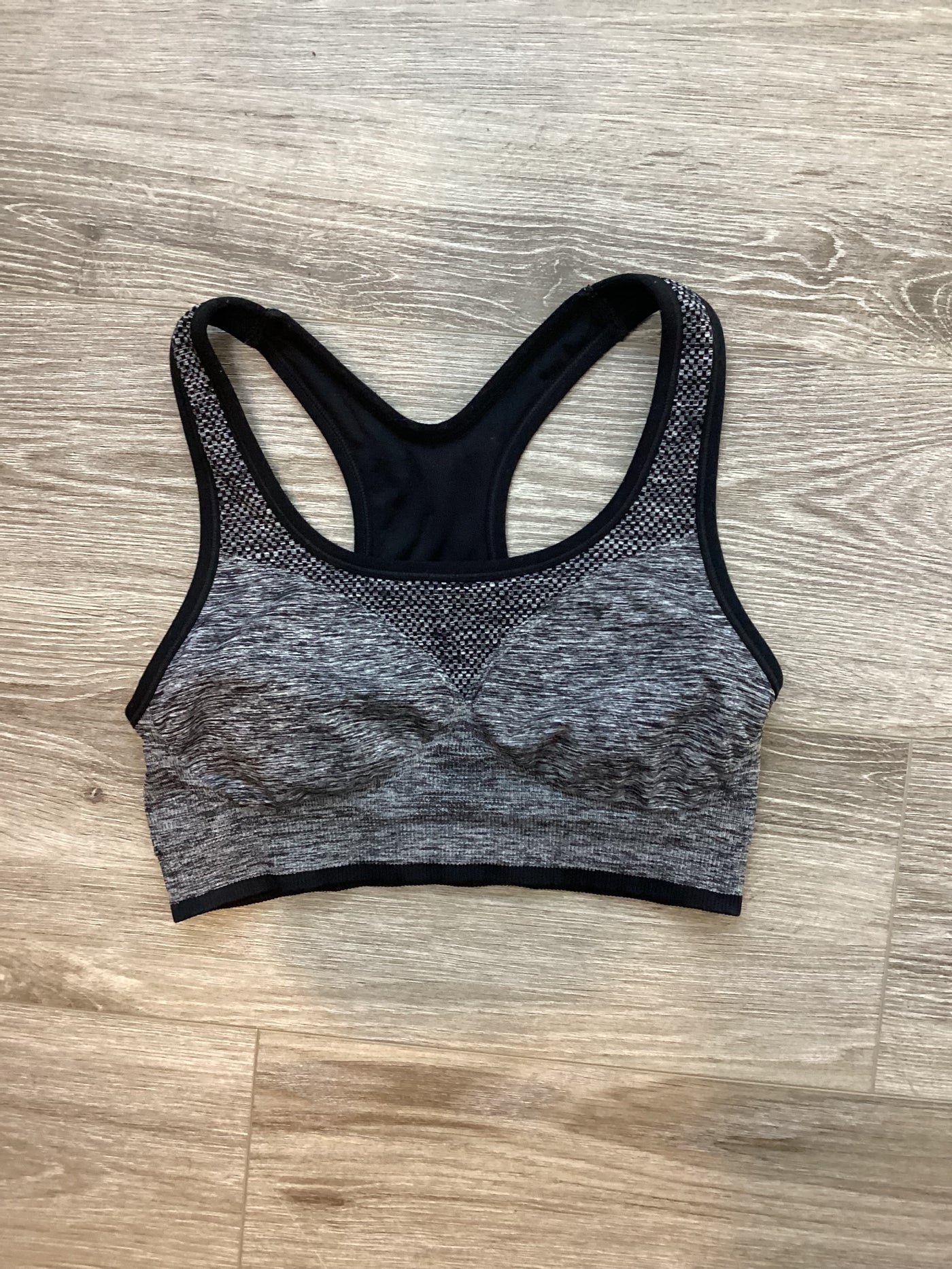M&S black & grey crop top bra - Size M (Approx UK 10/12)