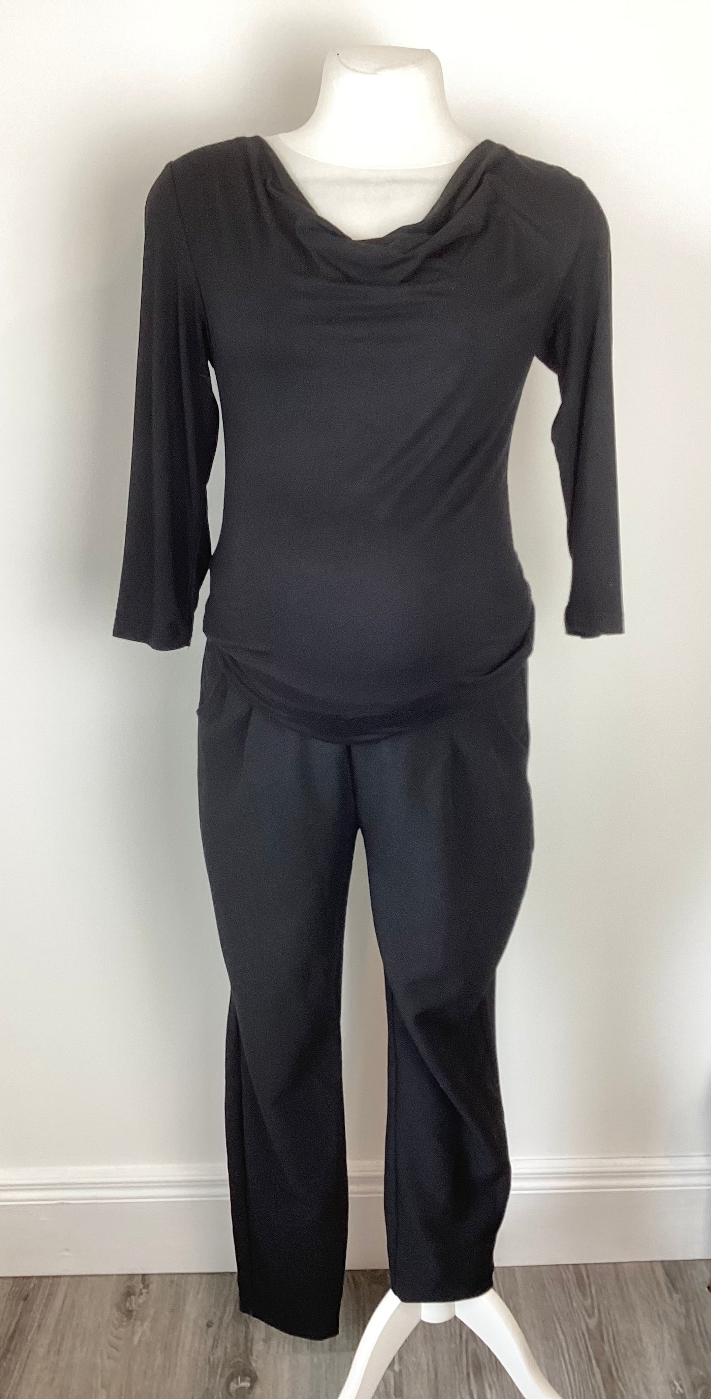 Mamalicious black 3/4 sleeve jumpsuit - Size S (Approx UK 8/10)