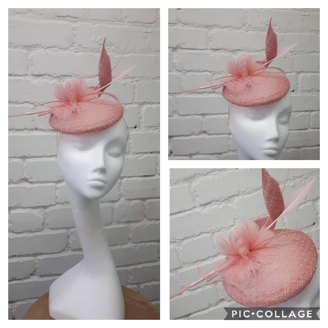 Pink Feather Fascinator by Red Thread - One Size