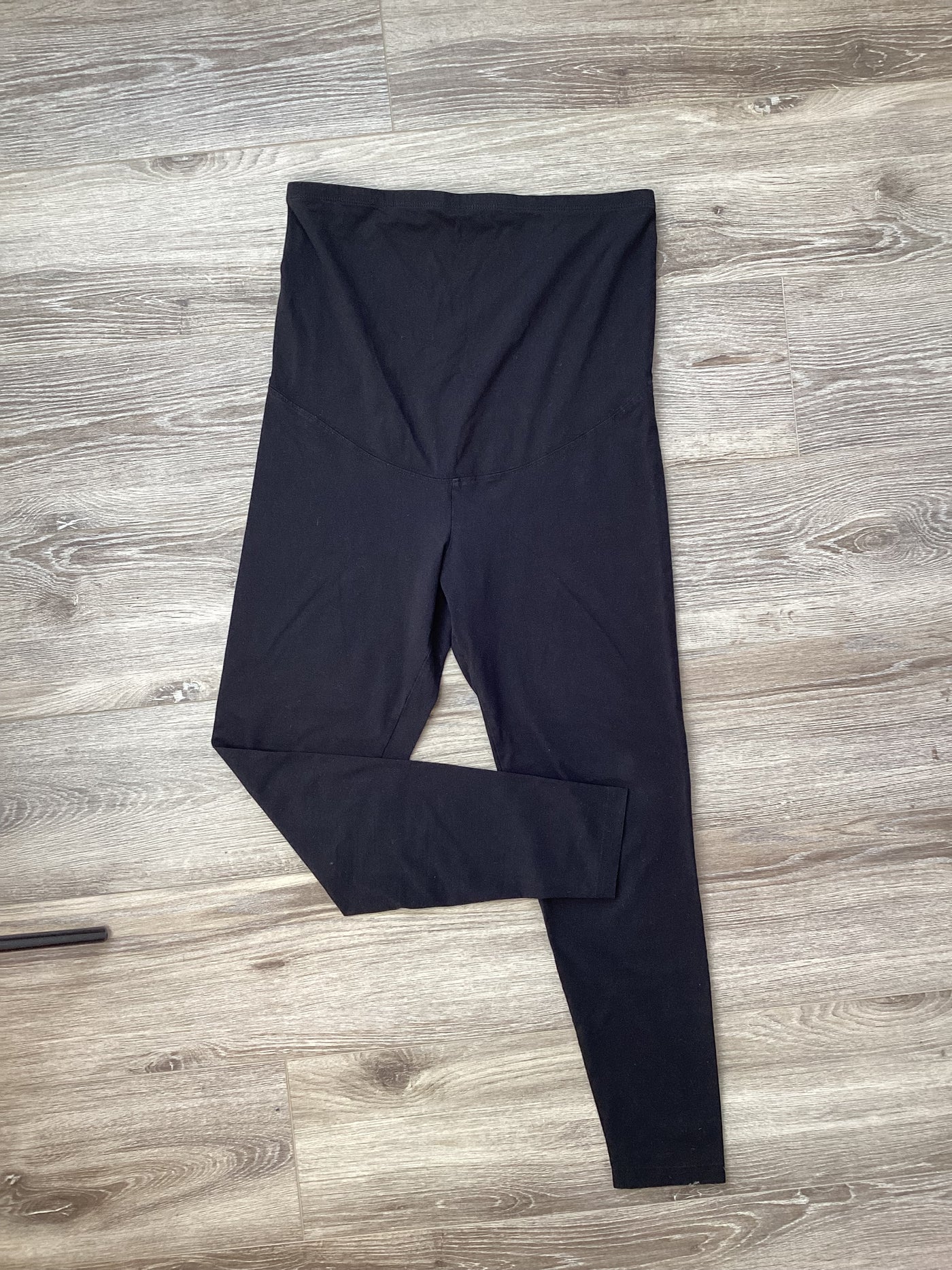 M&S Mum black overbump leggings - Size 14 reg