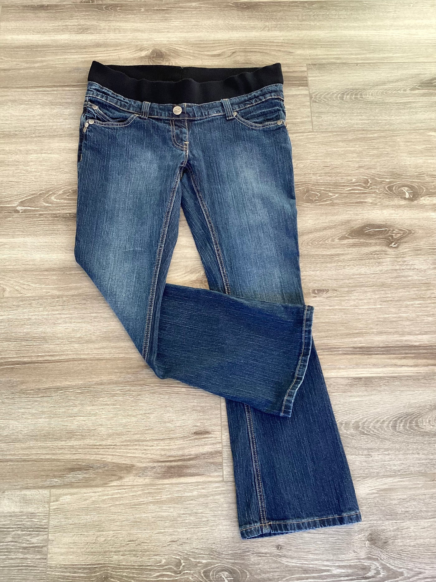 Dorothy Perkins Maternity dark blue underbump bootcut jeans - Size 10