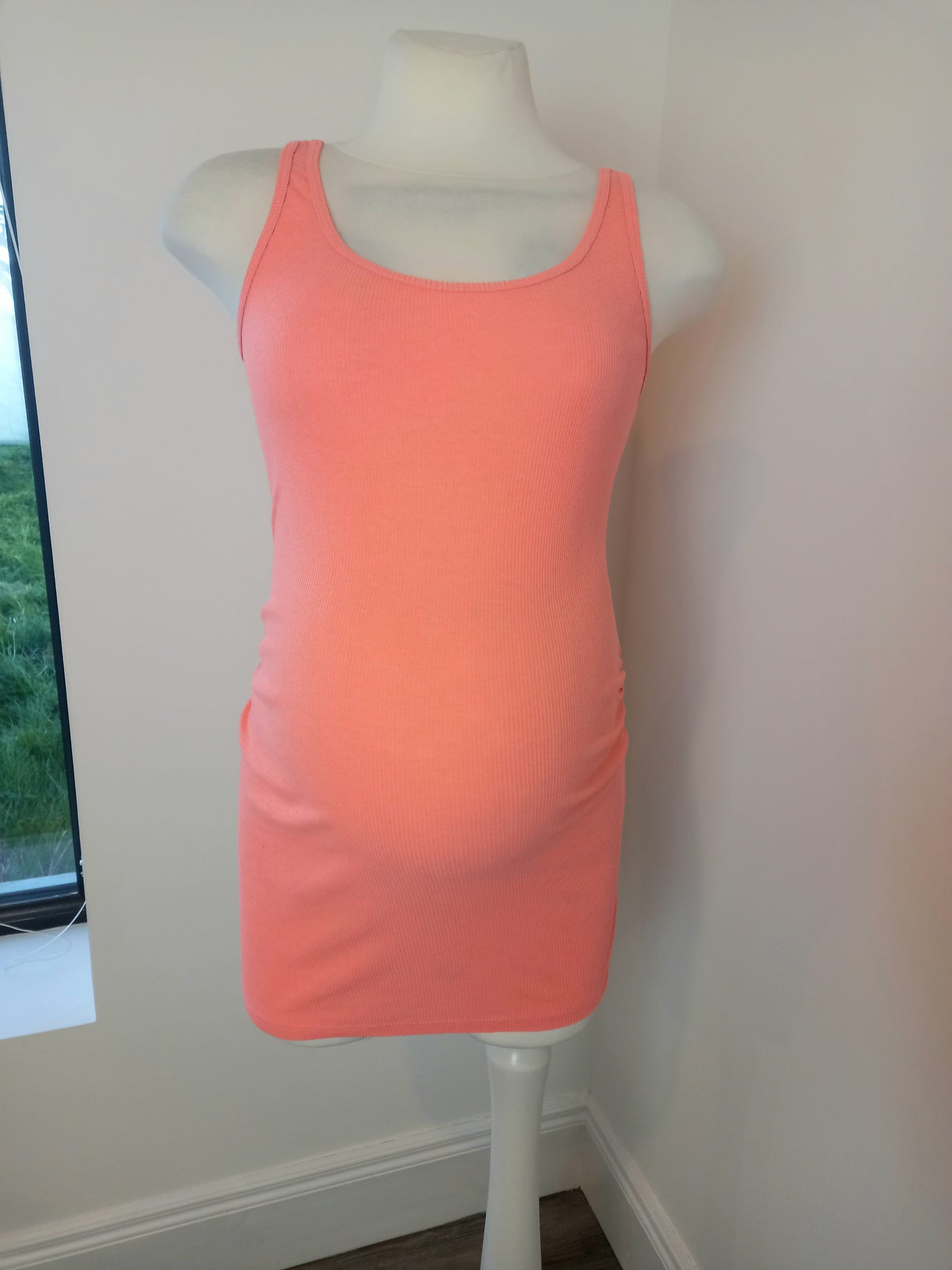 New Look Maternity orange sleeveless ribbed top - Size 12