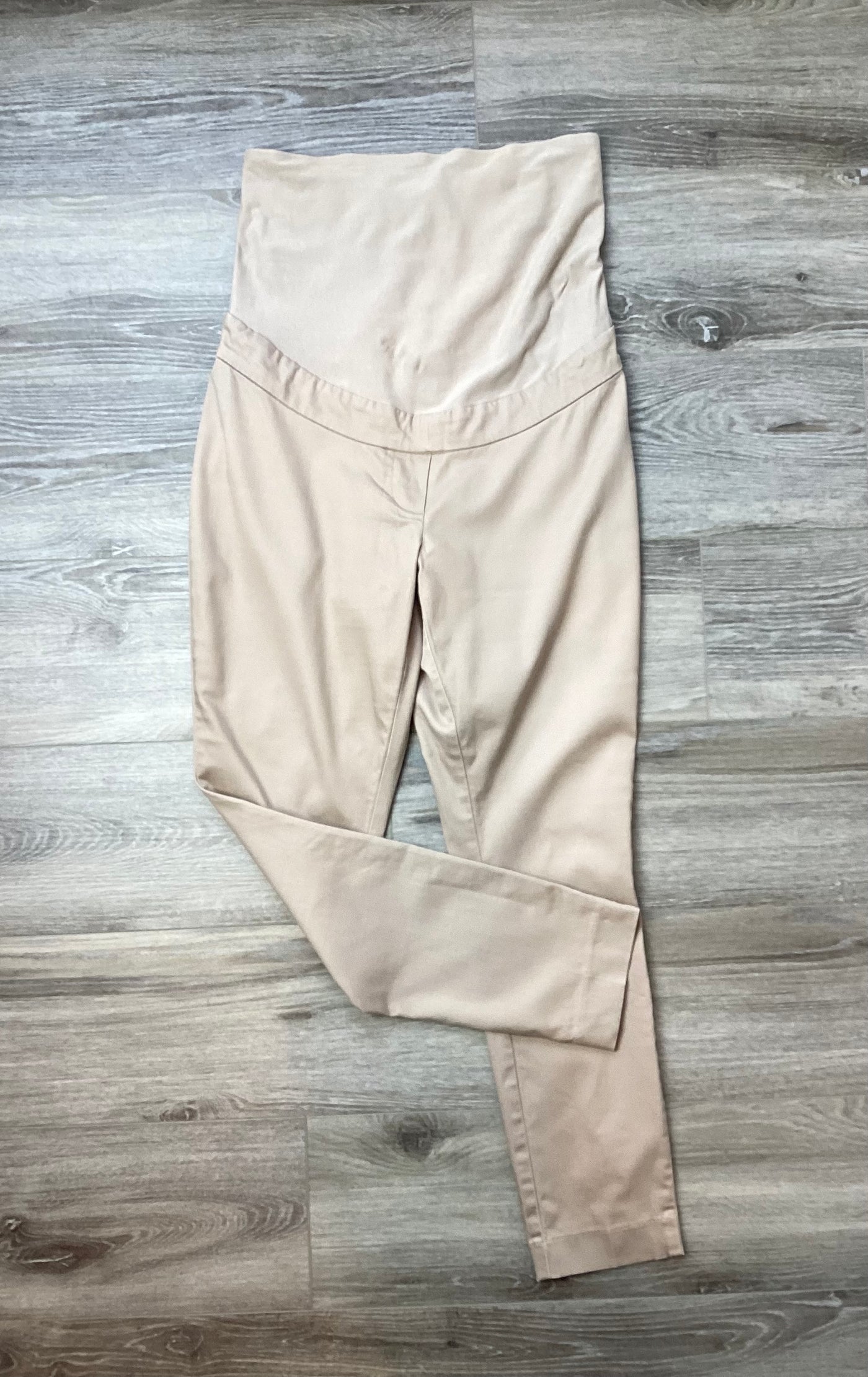 H&M Mama beige overbump chino style ankle grazer trousers - Size S (Approx UK 8/10)