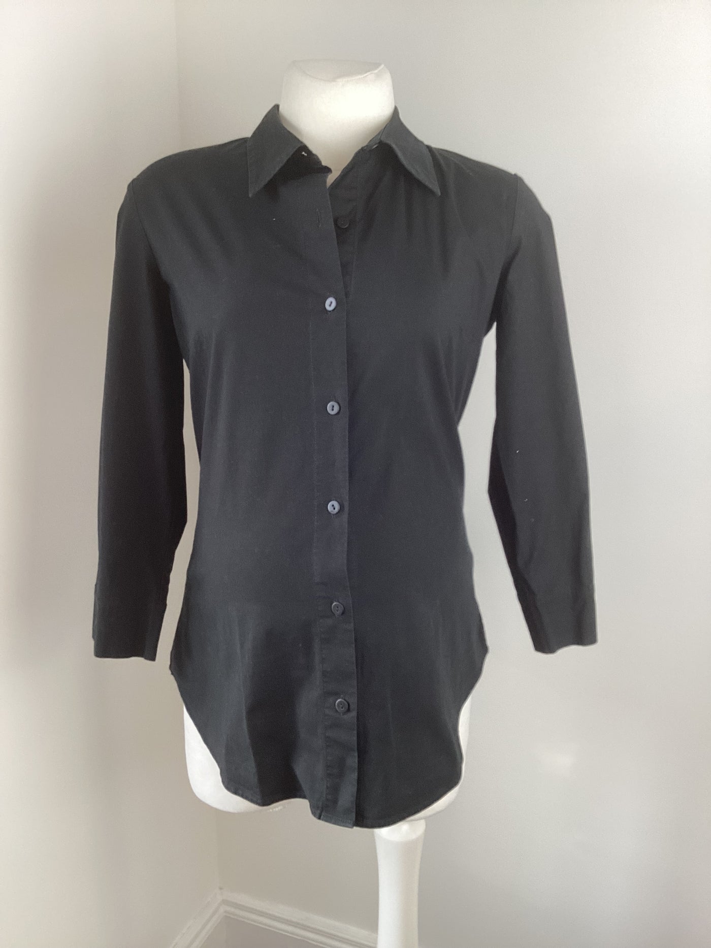 Formes Paris black 3/4 sleeve shirt - Size EUR 38 (Approx UK 10)