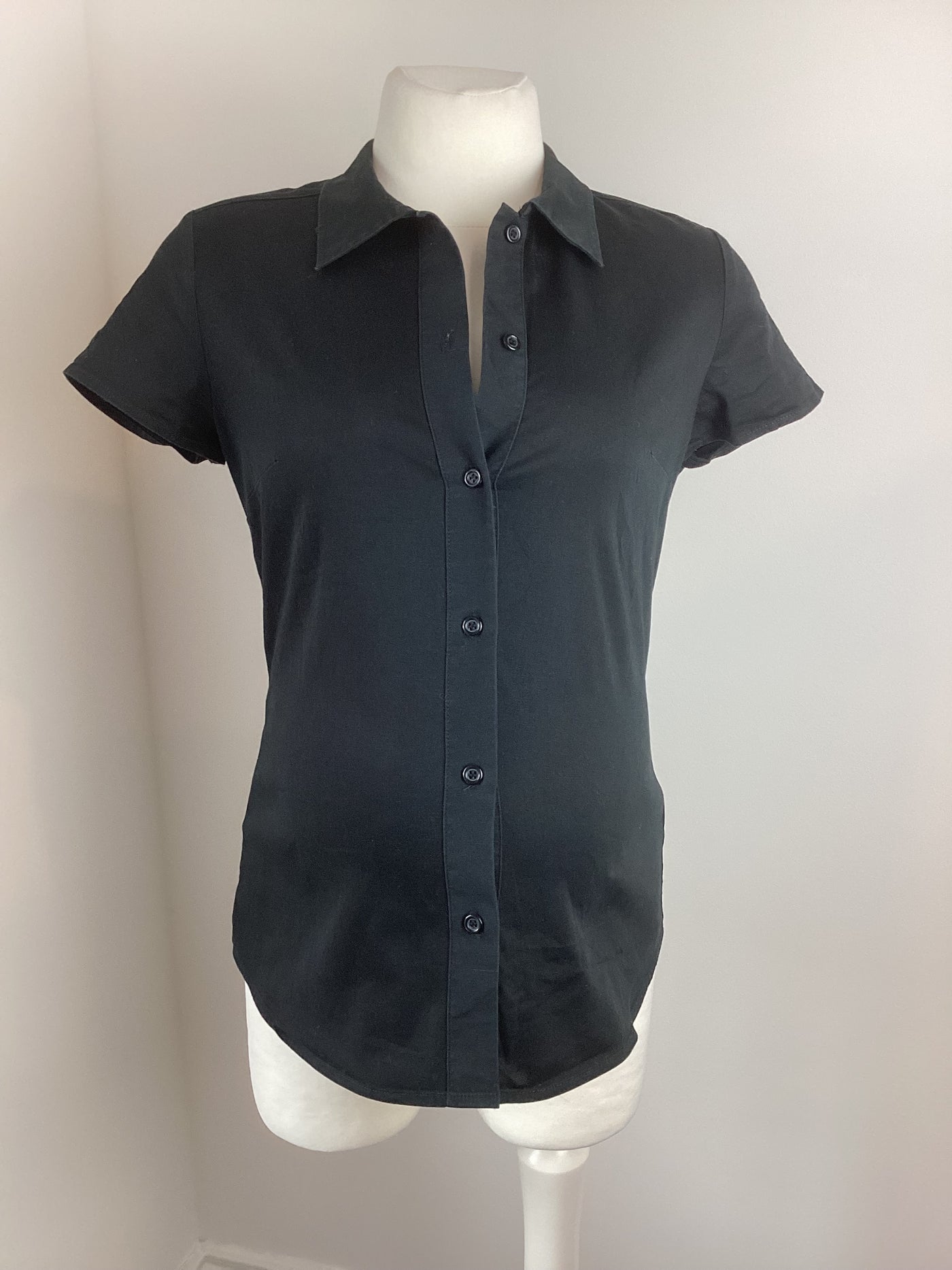 Formes Paris black short sleeved shirt - Size EUR 38 (Approx UK 10)