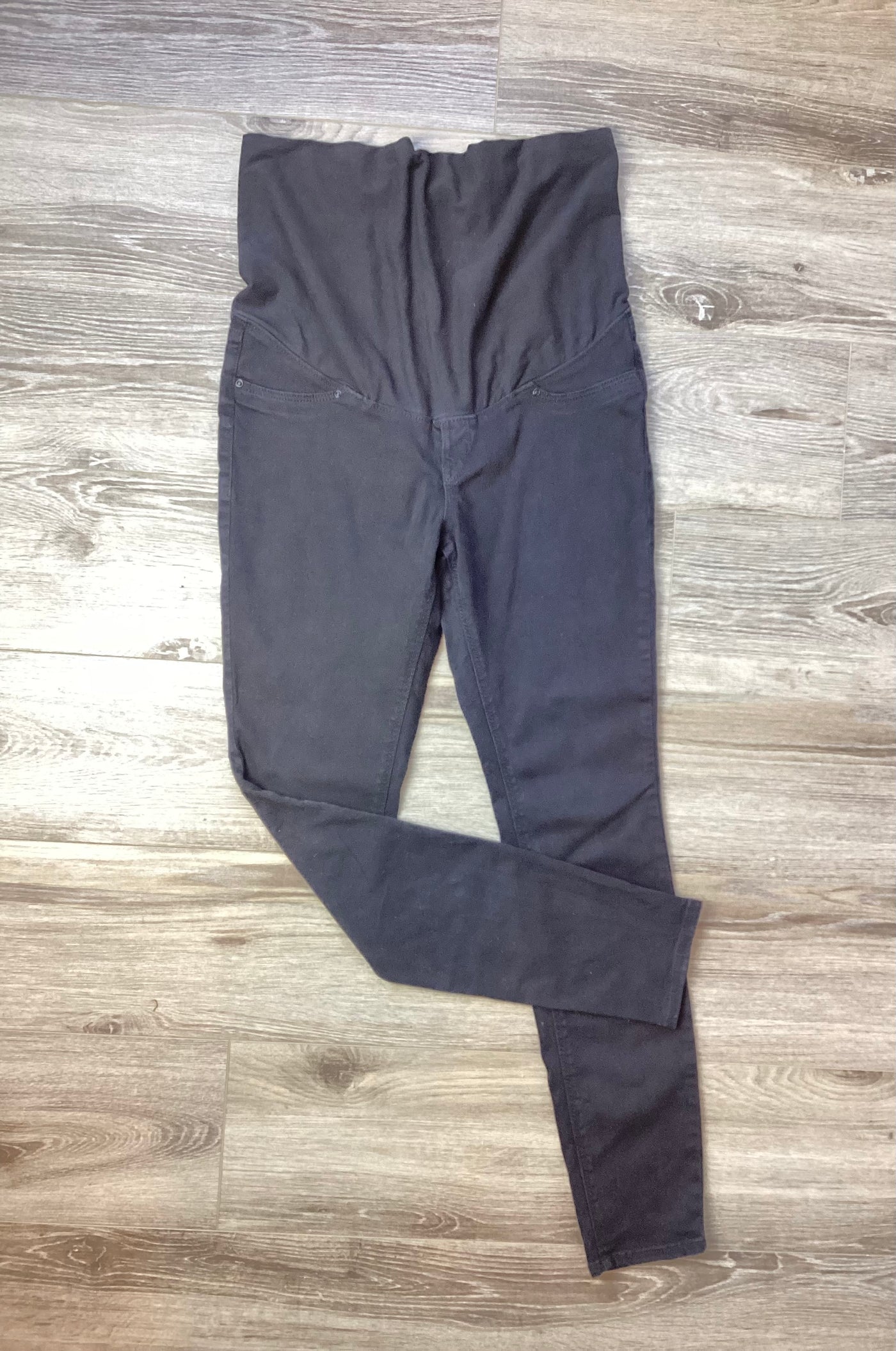 H&M Mama black overbump jeans - Size M (Approx UK 10/12)
