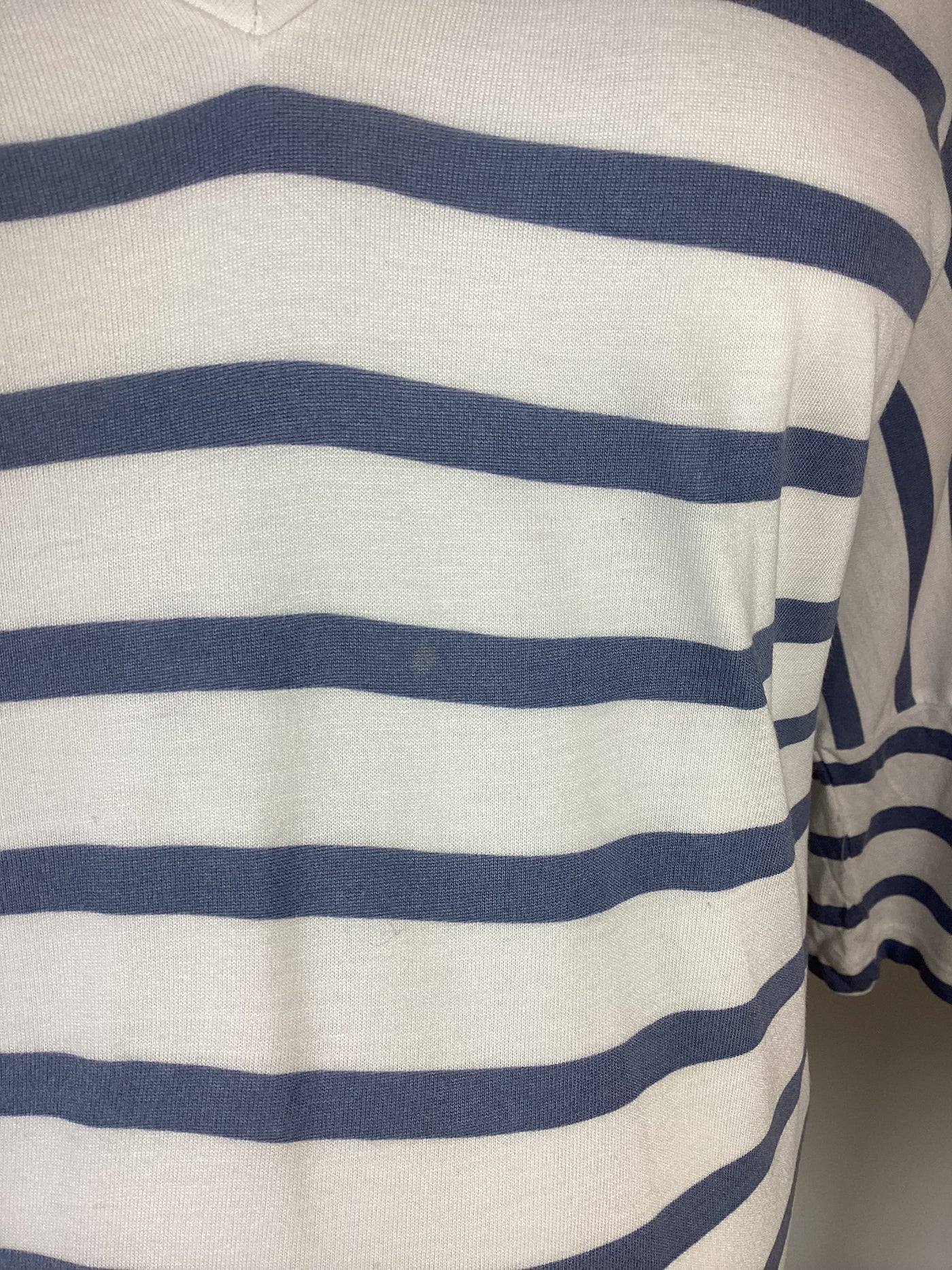 Asos Maternity white & blue stripe layered nursing top - Size 12