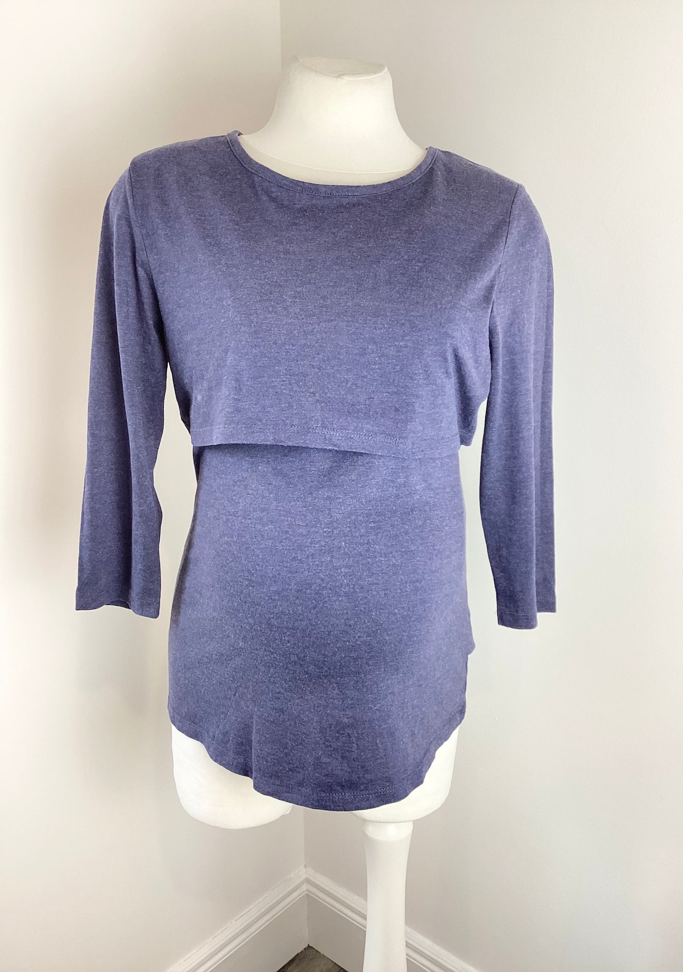 Blooming Marvellous navy 3/4 sleeve nursing top - Size M (Approx UK 10/12)