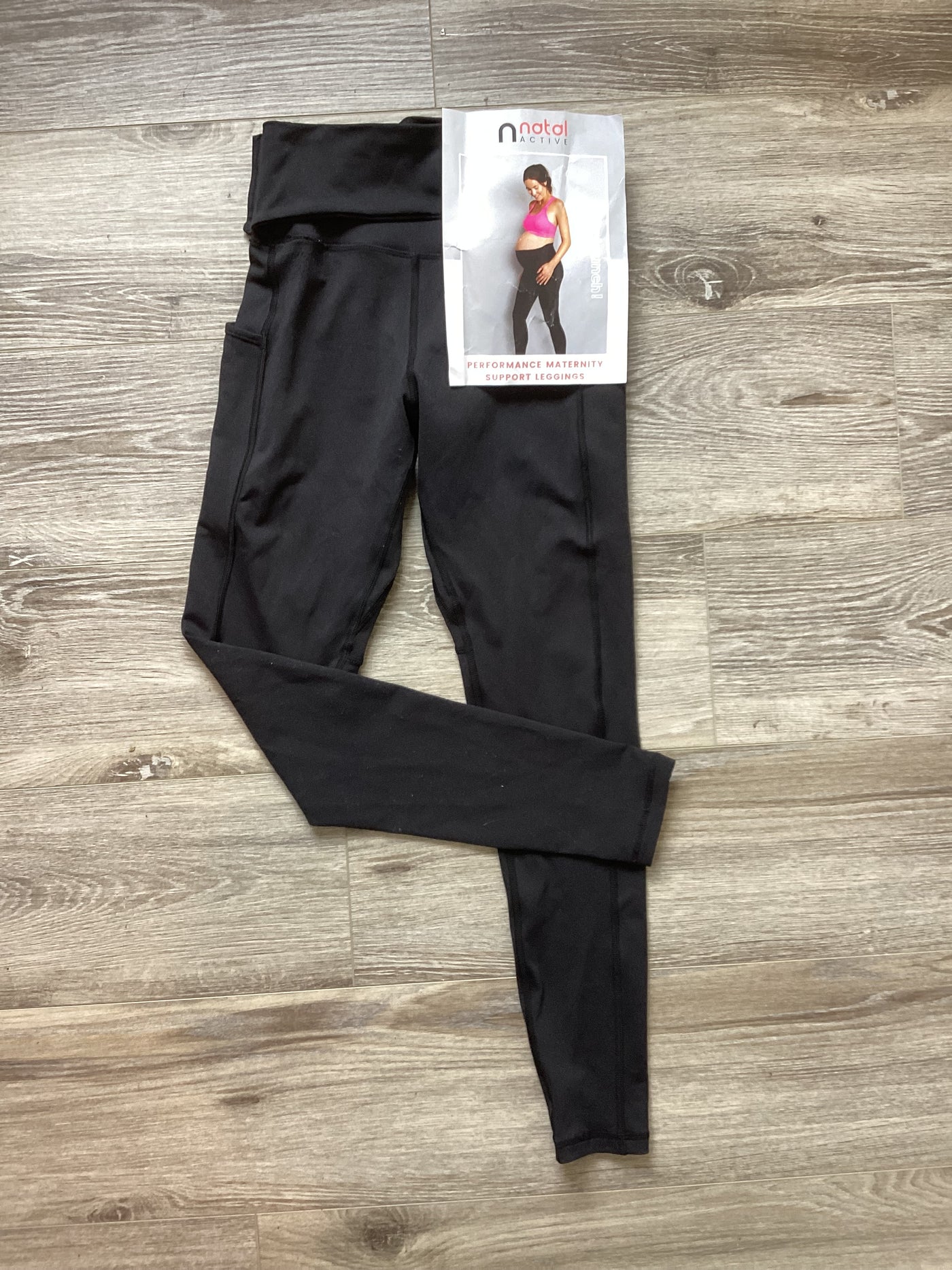 Natal Active black performance maternity support leggings - Size 10