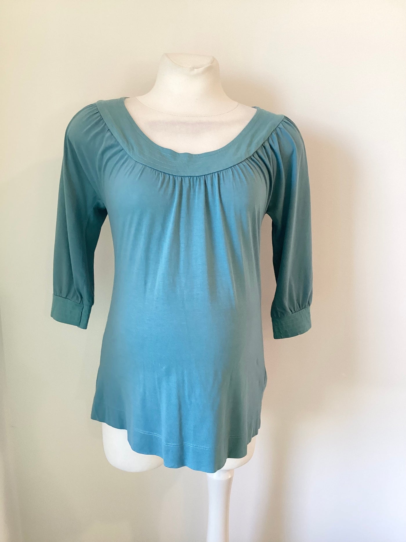New Look Maternity cyan blue 3/4 sleeve top - Size 10