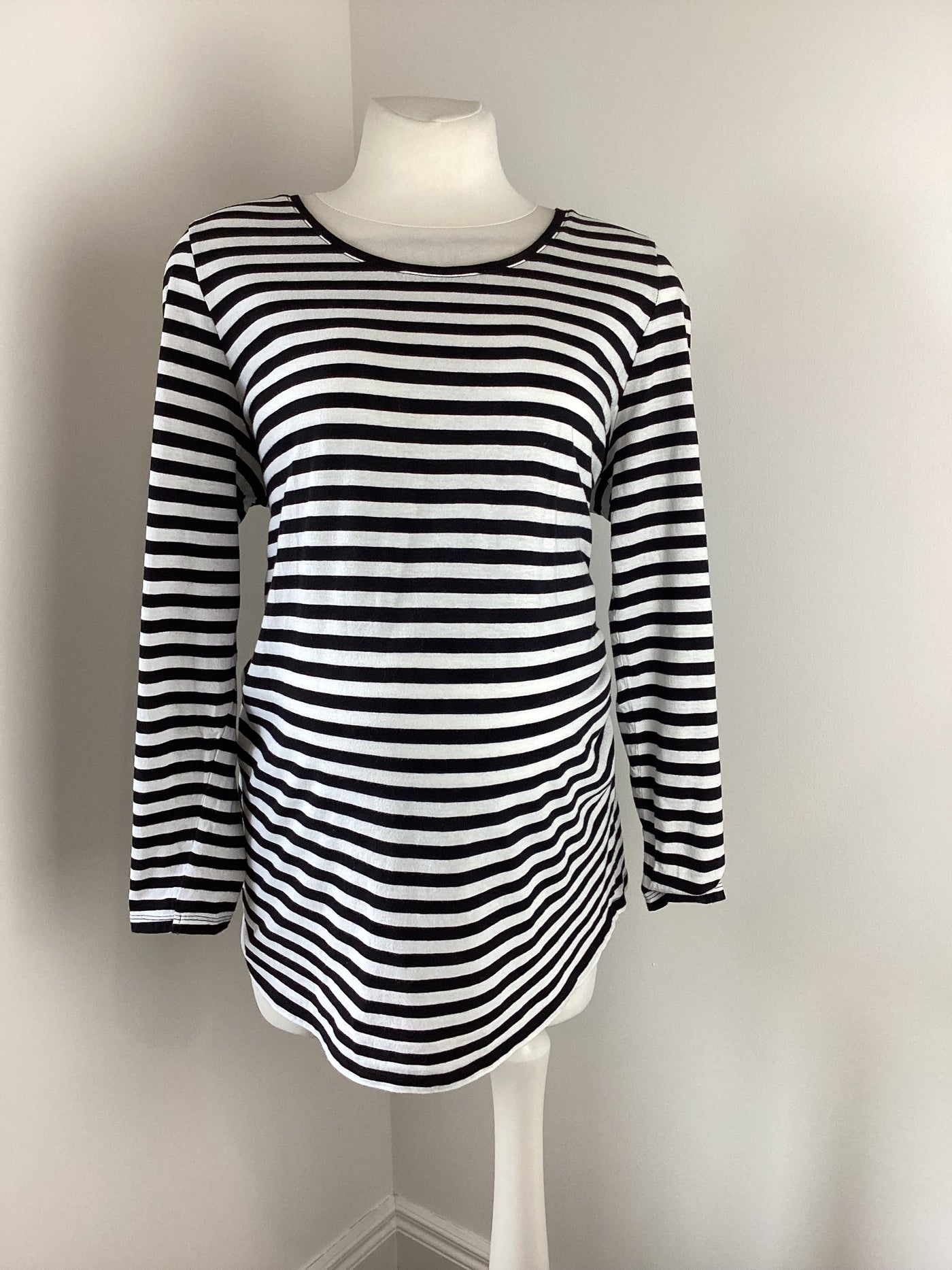 New Look Maternity black & white striped top - Size 18