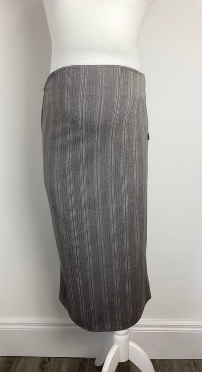 Noppies Maternity brown midi length pencil skirt - Size S (Approx UK 8/10)