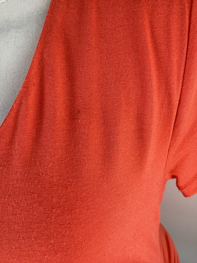 Isabella Oliver orange stretch top - Size 4 (Approx UK 14)