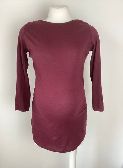 New Look Maternity maroon 3/4 sleeve top - Size 10