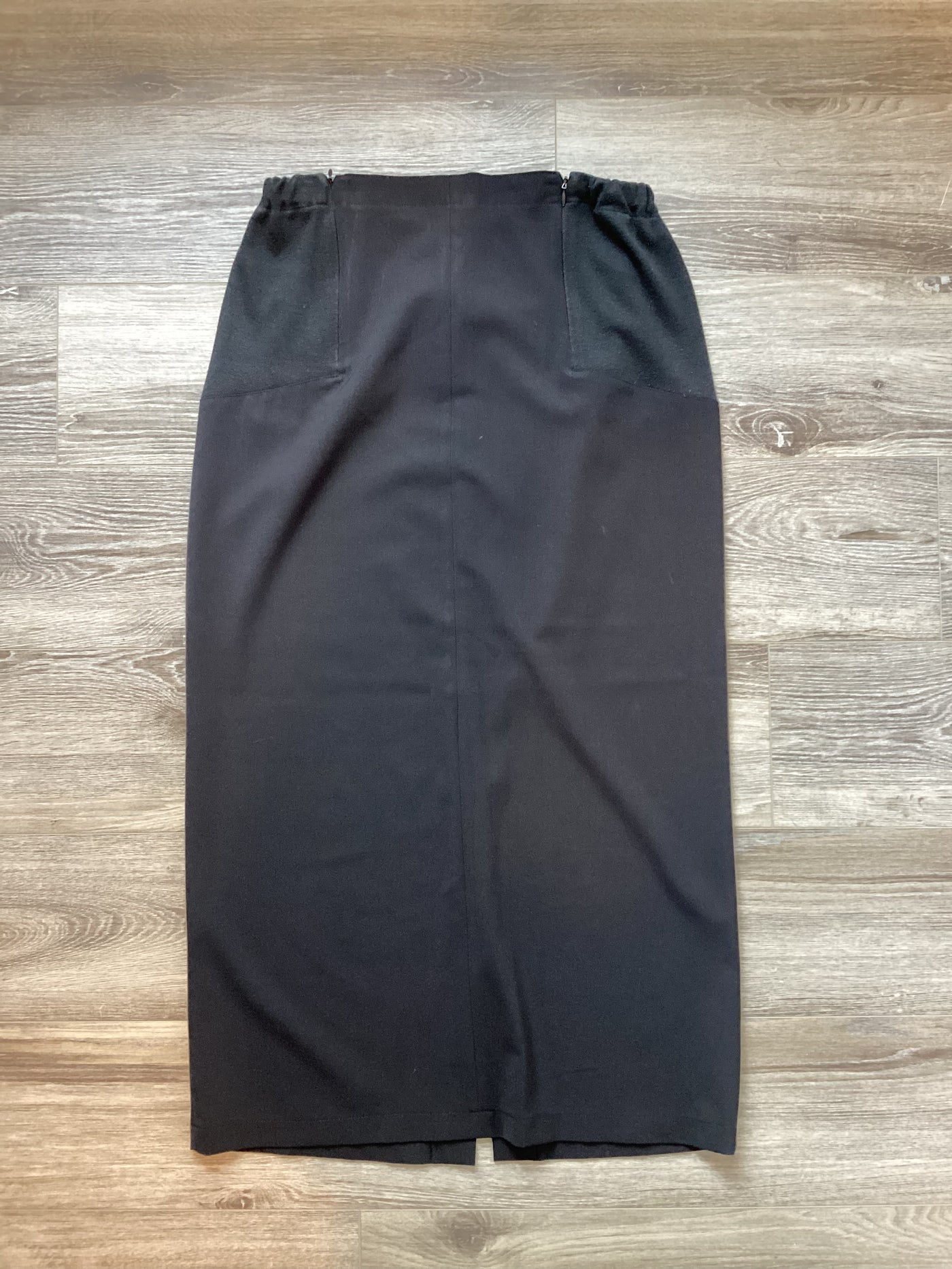 Formes Paris black maxi skirt with front zips - Size EUR 42 (Approx UK 12/14)