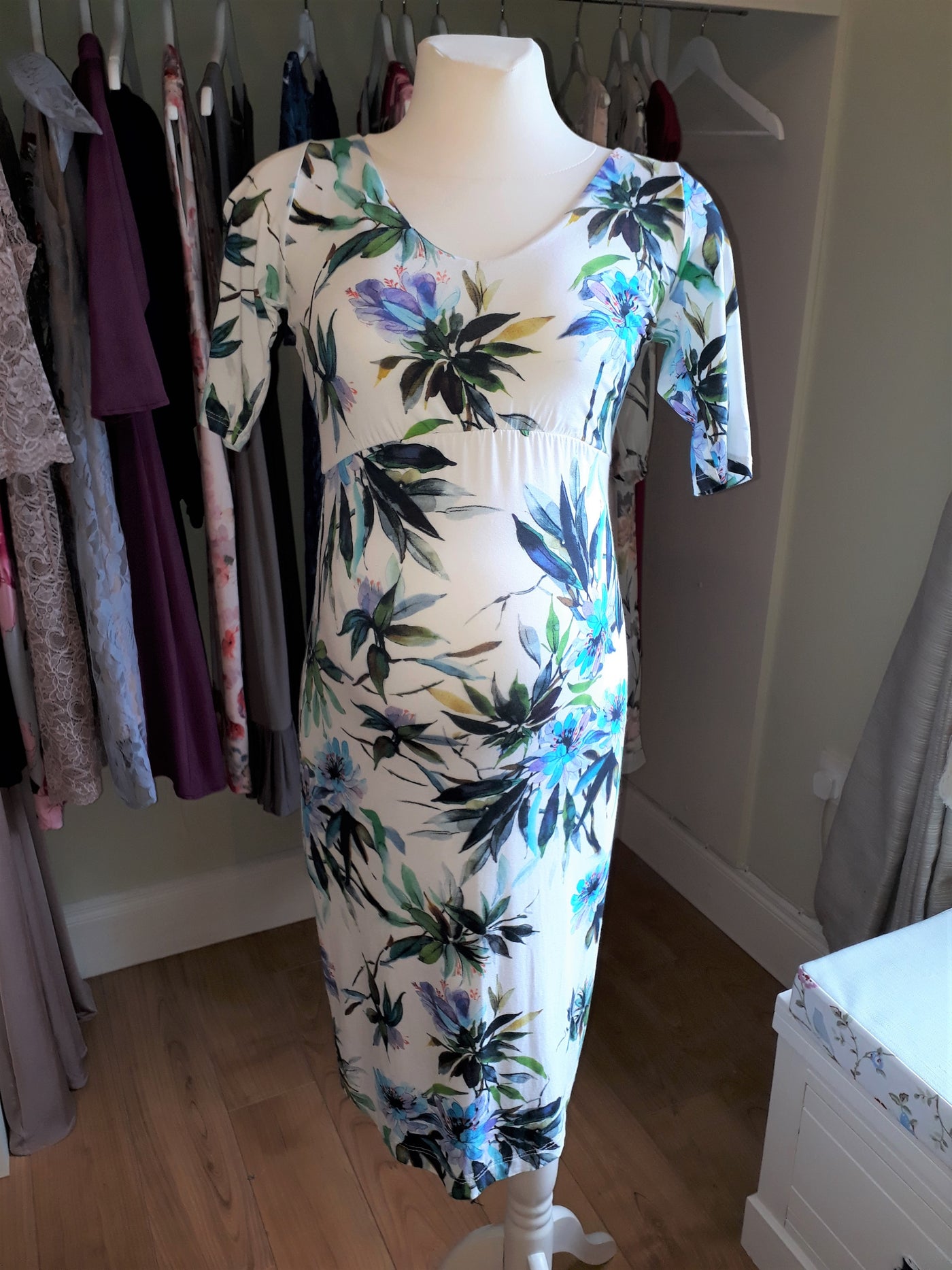 Tiffany Rose Tilly Shift Dress in Inky Tropics - Size 1 (UK 8/10)