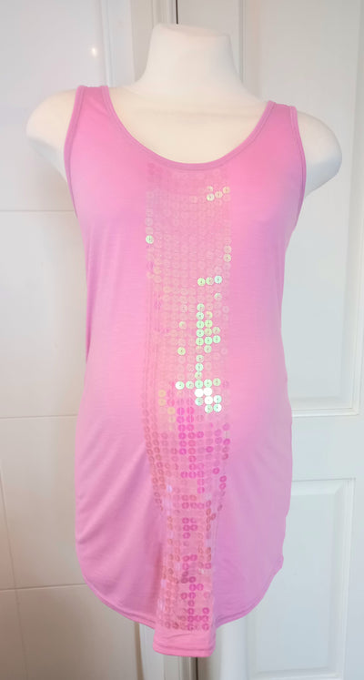 Next Maternity Pink Sleeveless Sequin Top - Size 14