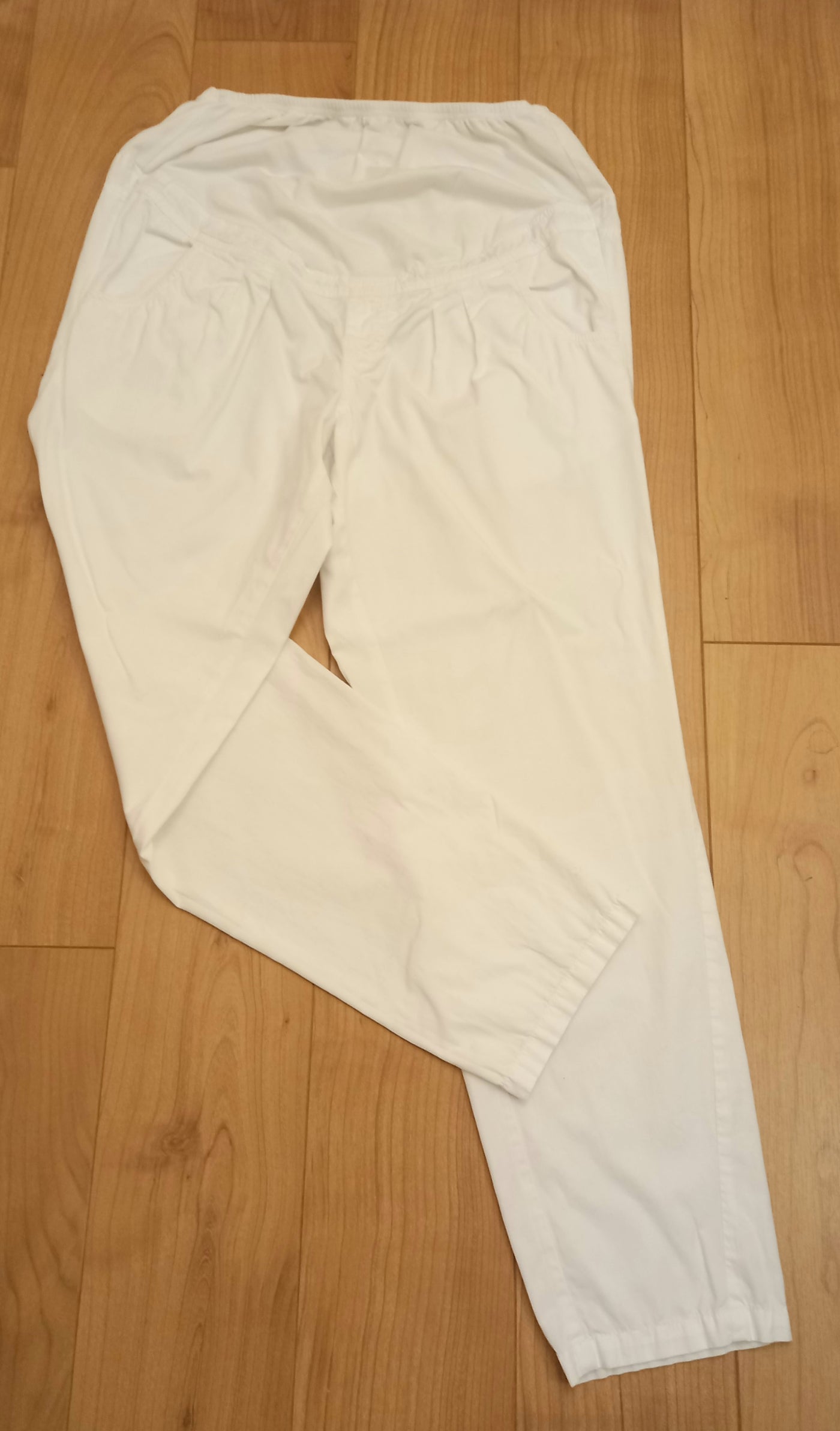 Next Maternity White Overbump trousers - Size 14R