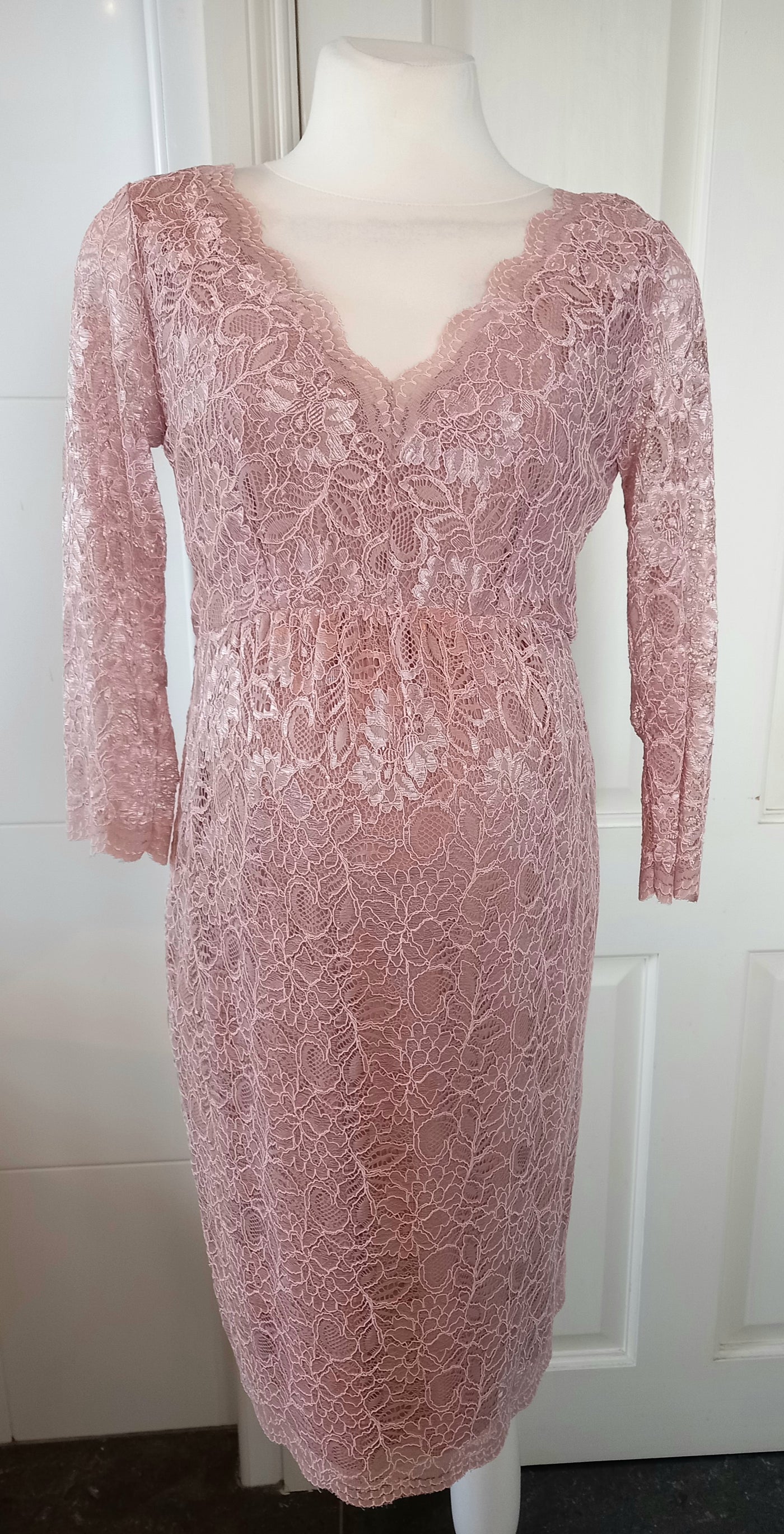 Tiffany Rose Chloe Lace Dress in Orchid Blush - Size 3 (UK 12/14)