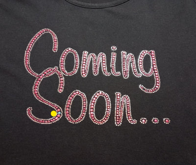 New Look Maternity Black 'Coming Soon' Diamante T-Shirt - Size 16 (more like 10/12)