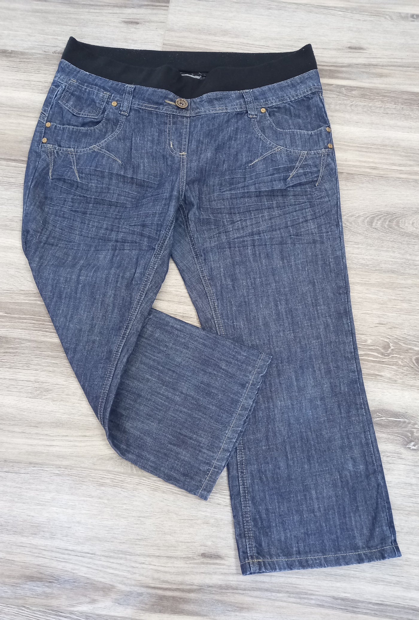 New Look Maternity Blue Crop Jeans - Size 12