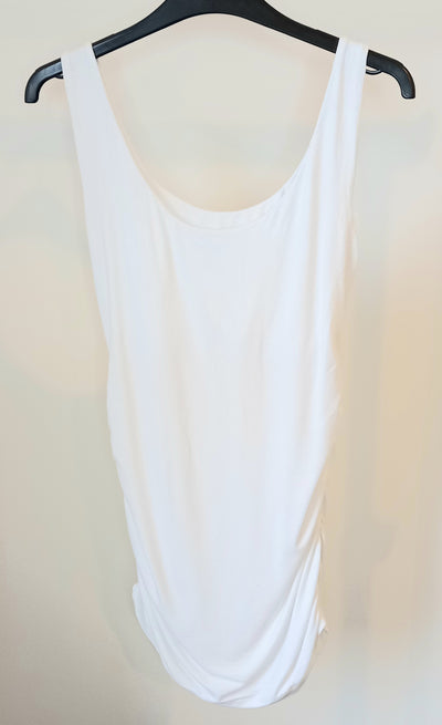 Isabella Oliver White Sleeveless Top - Size 0 (Approx UK 6/8)