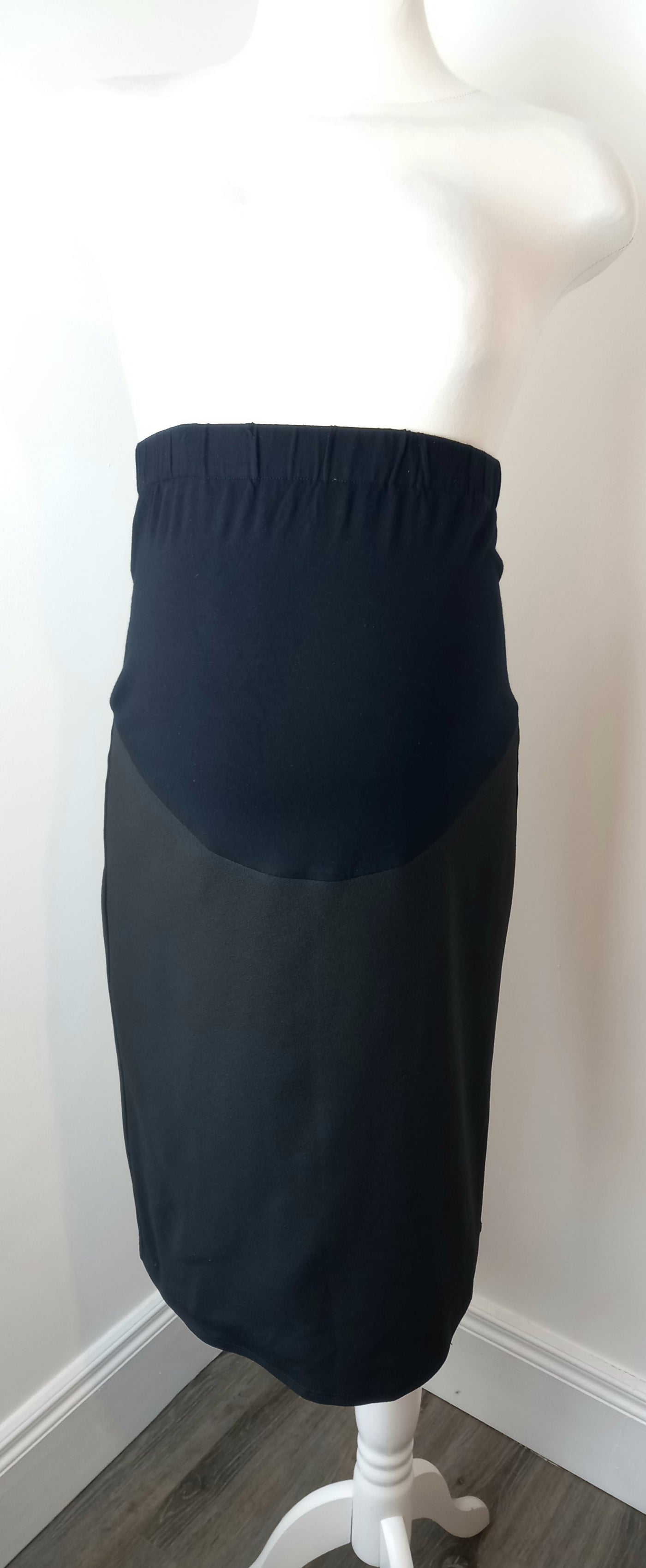 M&S Collection Black Overbump Pencil Skirt - Size 14