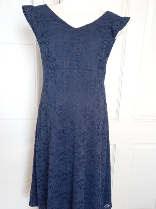 Dorothy Perkins Navy Lace Sleeveless Dress (BNWT) - Size 22