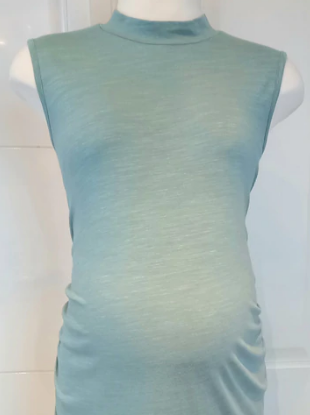 Next maternity Green Sleeveless Turtleneck Midi Dress - Size 16