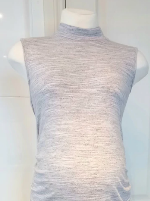 Next maternity Grey Sleeveless Turtleneck Midi Dress - Size 16