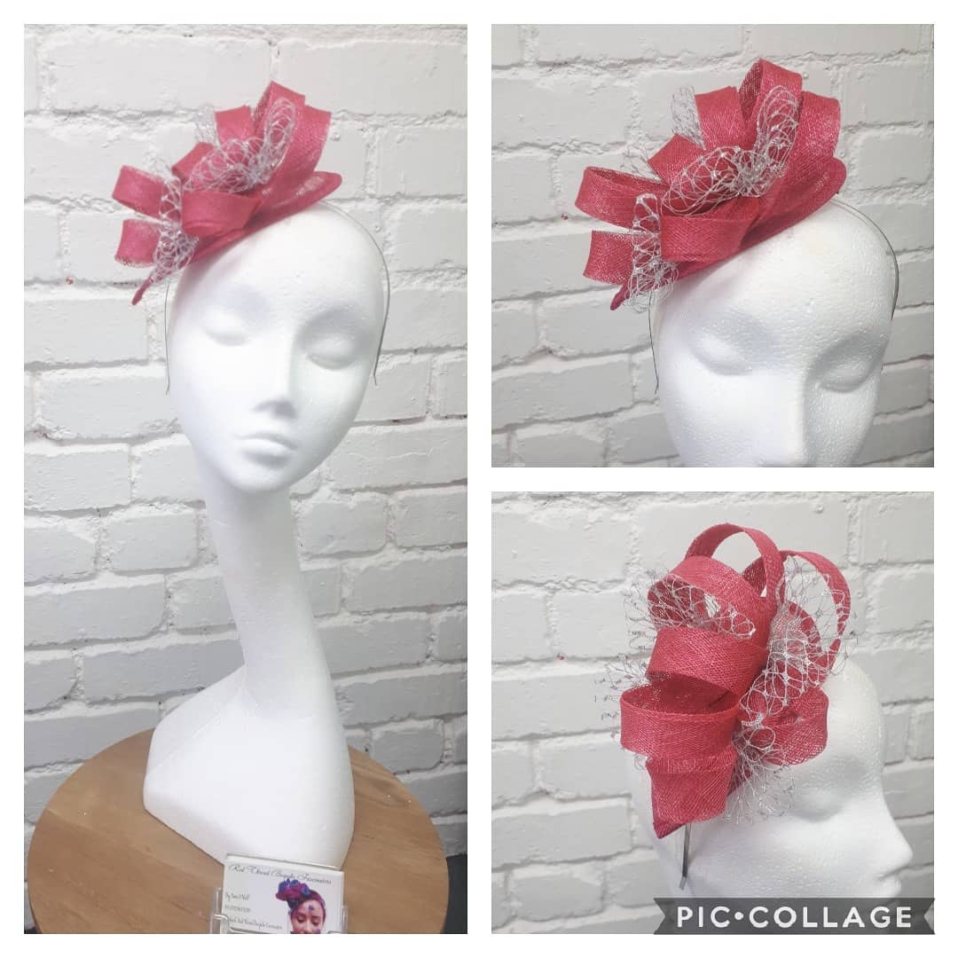 Pink & Silver Fascinator by Red Thread - One Size