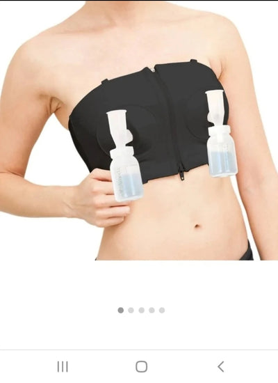 Simple Wishes Black Hands Free Pumping Bra - Size S-L (Approx UK 6-14)