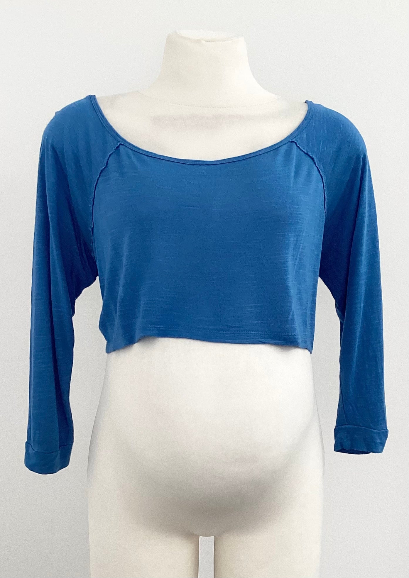 Gingersnaps Blue Short Top - Size 2 (Approx UK 10)