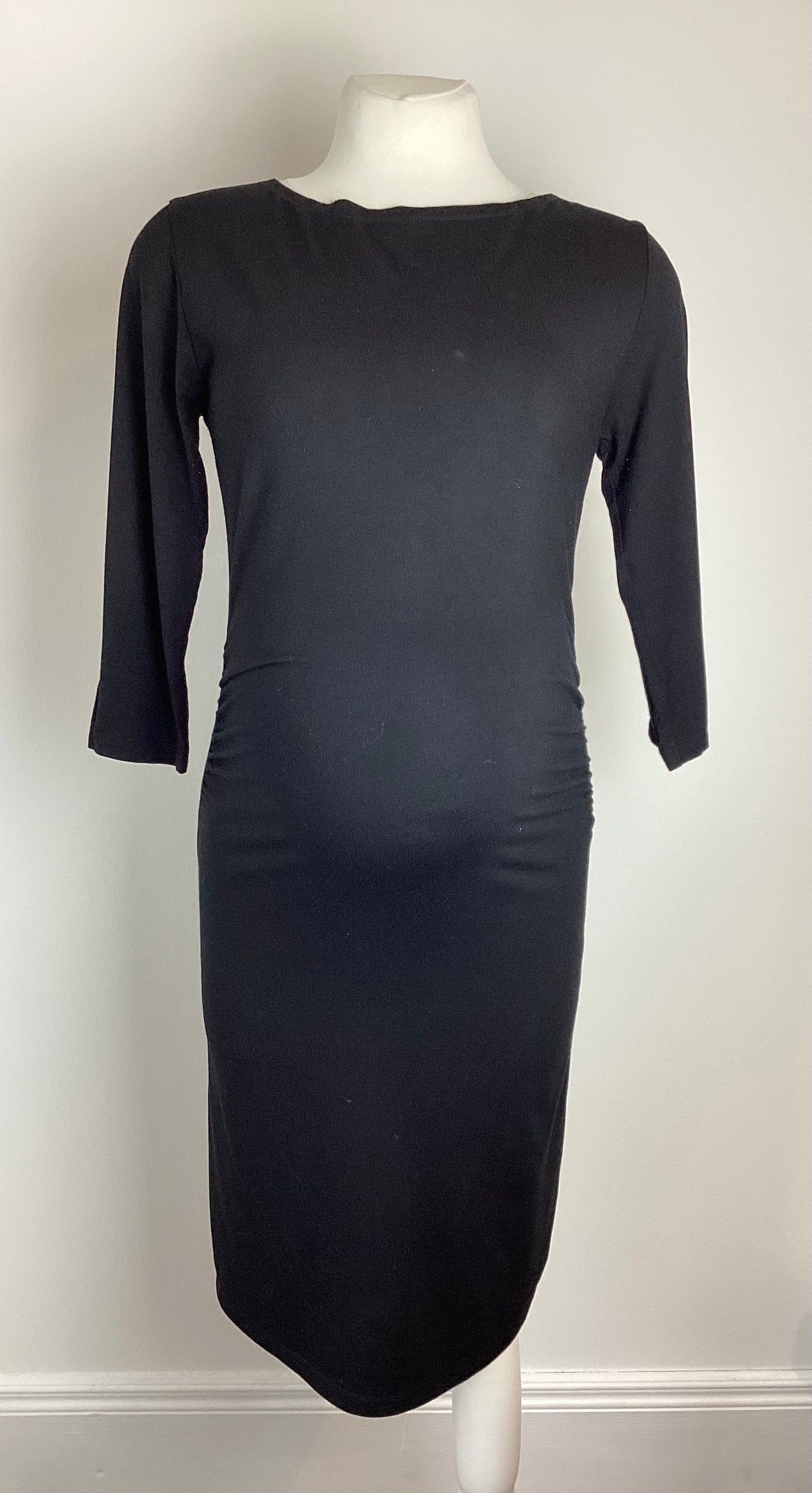Seraphine Black 3/4 Sleeve Midi Dress - Size S (Approx UK 8/10)